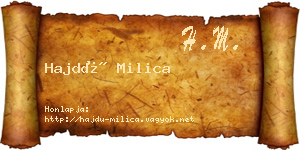 Hajdú Milica névjegykártya